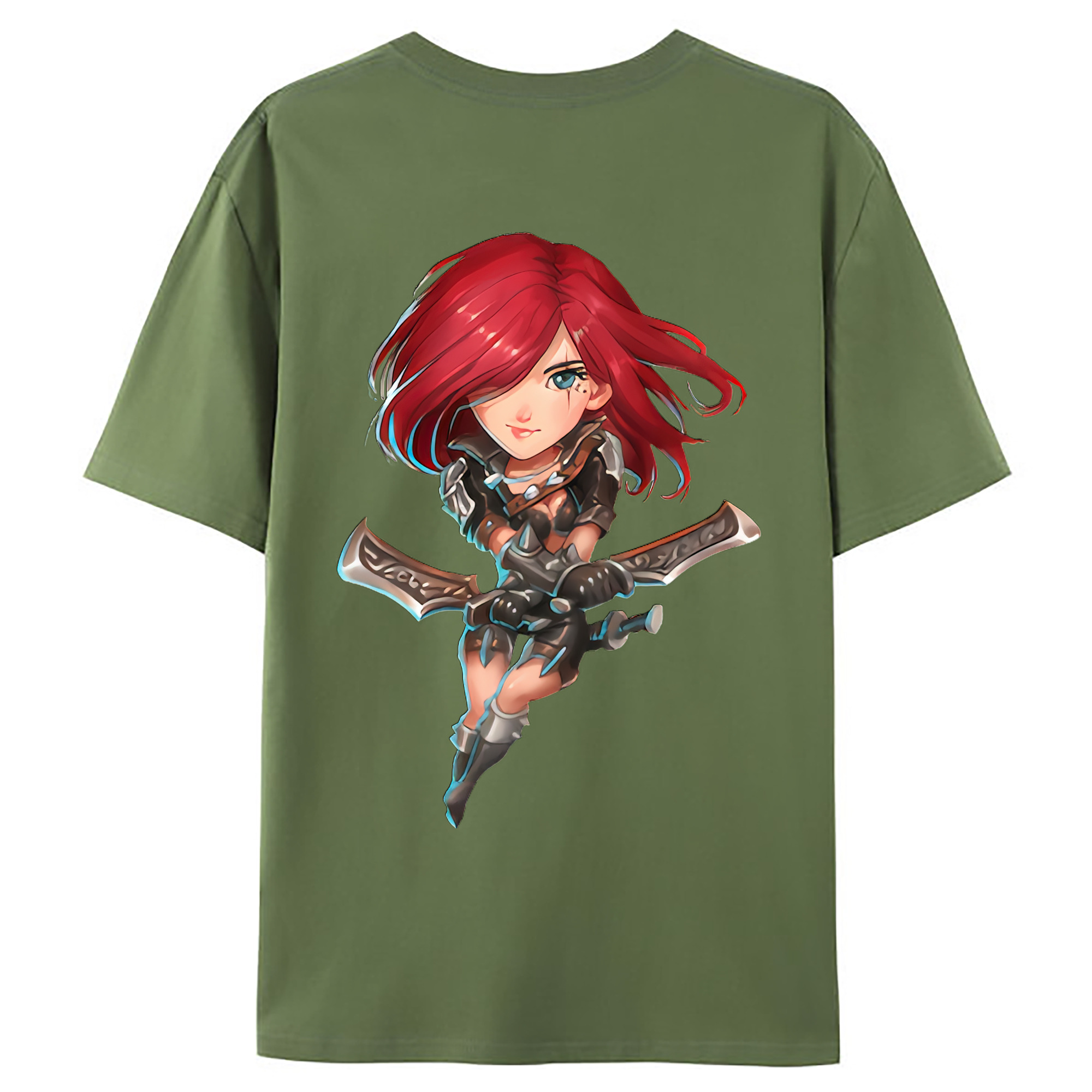 （画像用） リーグ・オブ・レジェンド League of Legends LOL 綿100％ メンズ半袖Tシャツ（バックプリント） 通気性